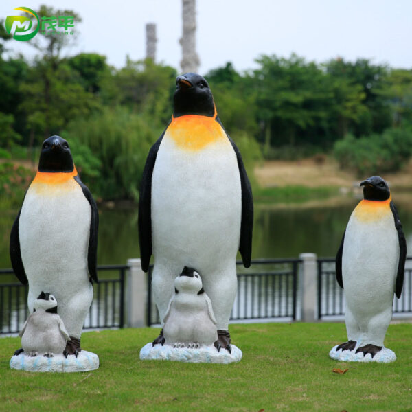 Penguin fiberglass sculpture