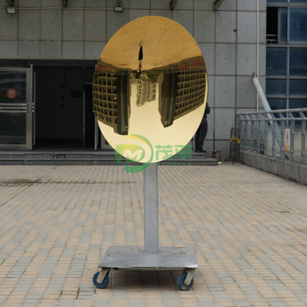 Oval Wall Decoration Stainless Steel Sculpture - Image 4
